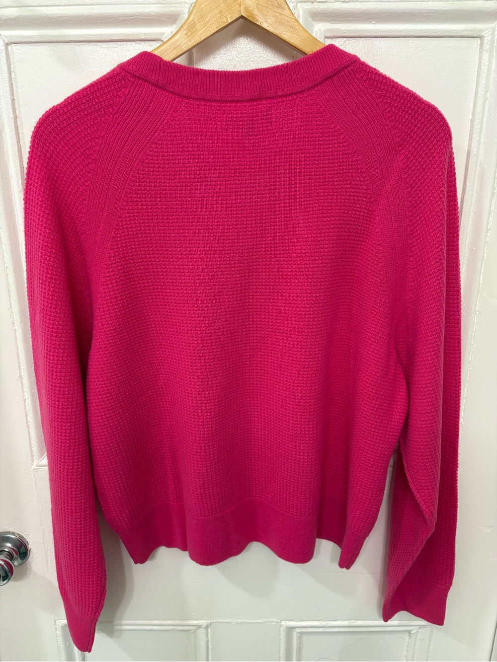 NWT J Crew Retail Cashmere Waffle Stitch Crewneck Sweatshirt. Size Large. - Picture 4 of 7